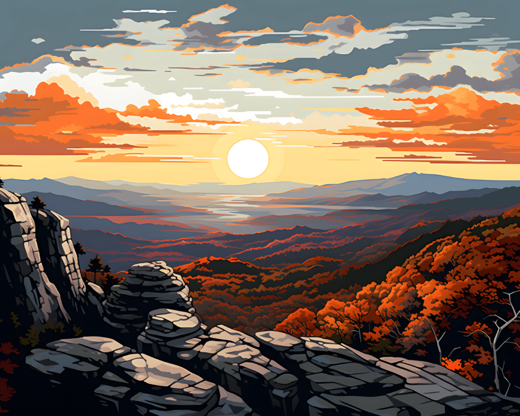 Shenandoah National Park Sunset View